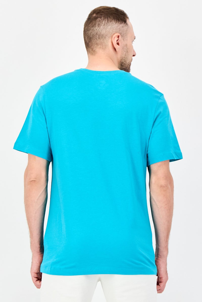 Nike Men Sportswear Fit Brand Logo Short Sleeve Outdoor T-shirt, Turquoise - Image 4